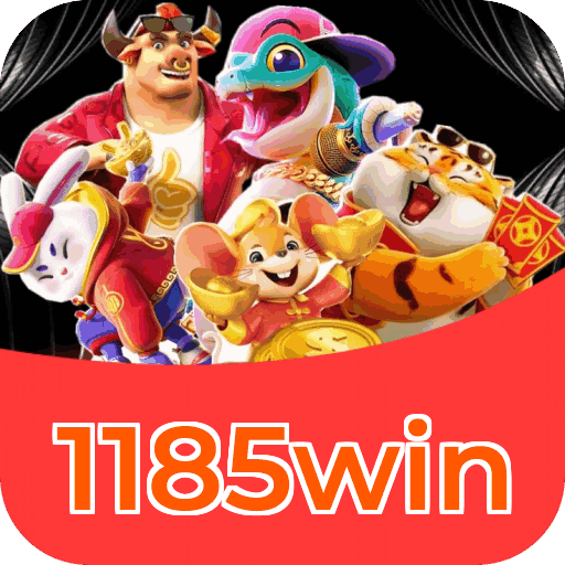 Interface do aplicativo 1185win mostrando jogos disponíveis no iOS e Android